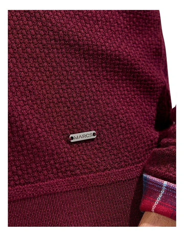Gordon Textured Merino Knit in Fig image 3