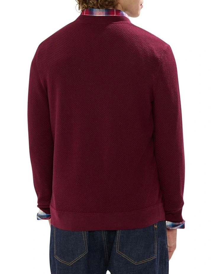 Gordon Textured Merino Knit in Fig image 4
