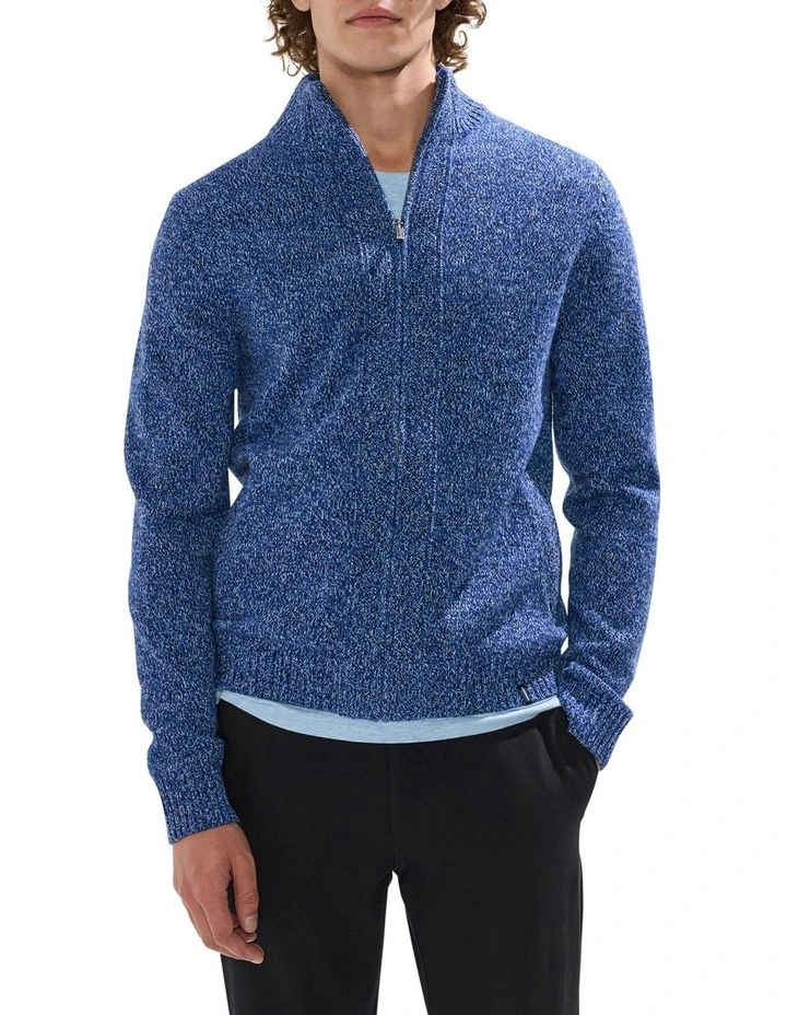 Taniela Zip Through Knit in Azure Blue image 1