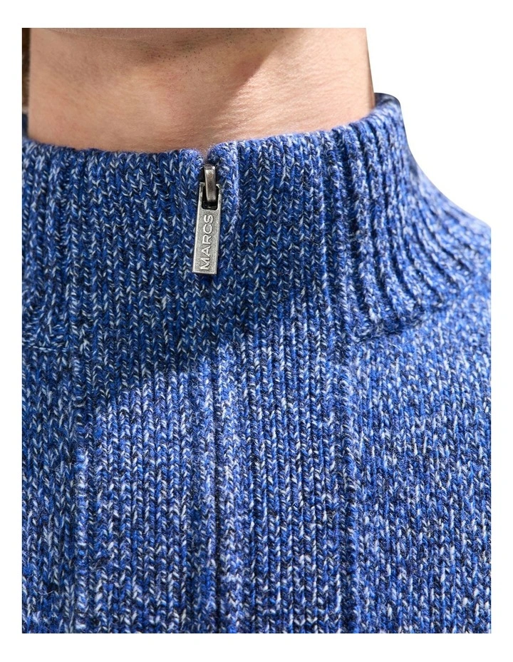 Taniela Zip Through Knit in Azure Blue image 3