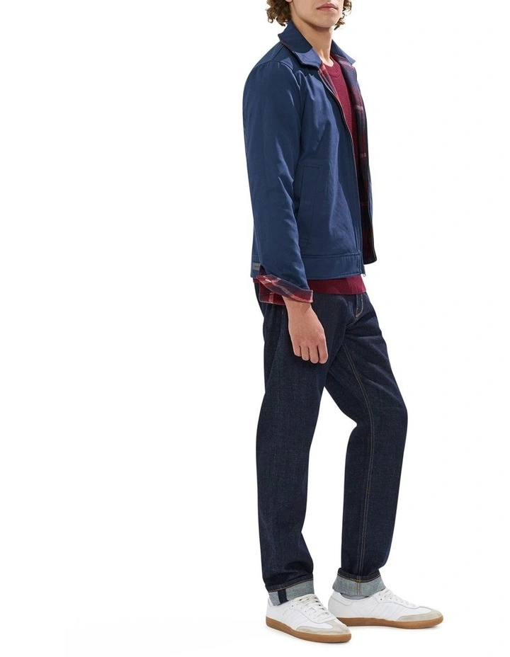 Victor Reversible Check Jacket in Fig/Navy image 2