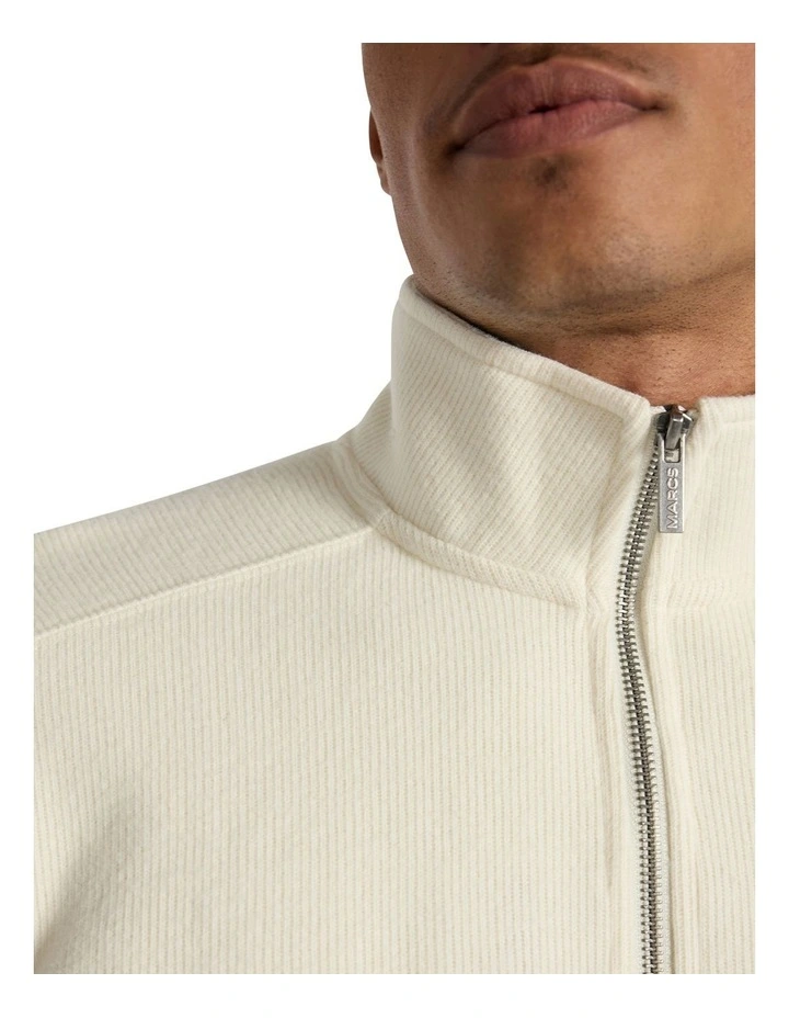 Let It Rain 1/4 Zip Sweat in Birch image 3