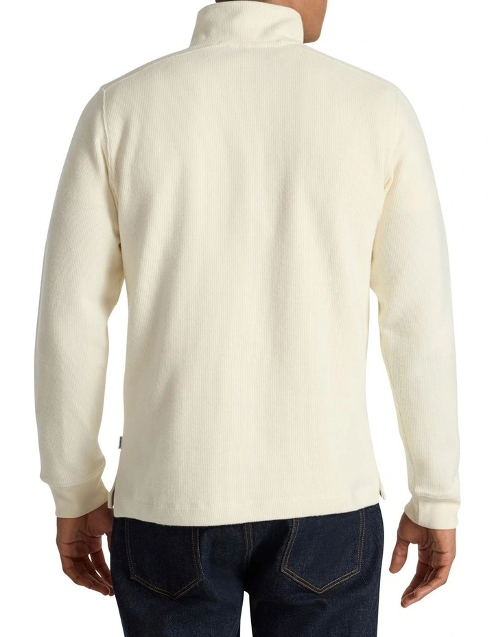 Let It Rain 1/4 Zip Sweat in Birch image 5