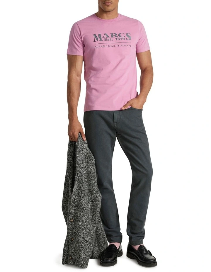 Marcs Tee in Rich Pink image 2