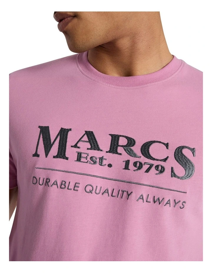 Marcs Tee in Rich Pink image 3