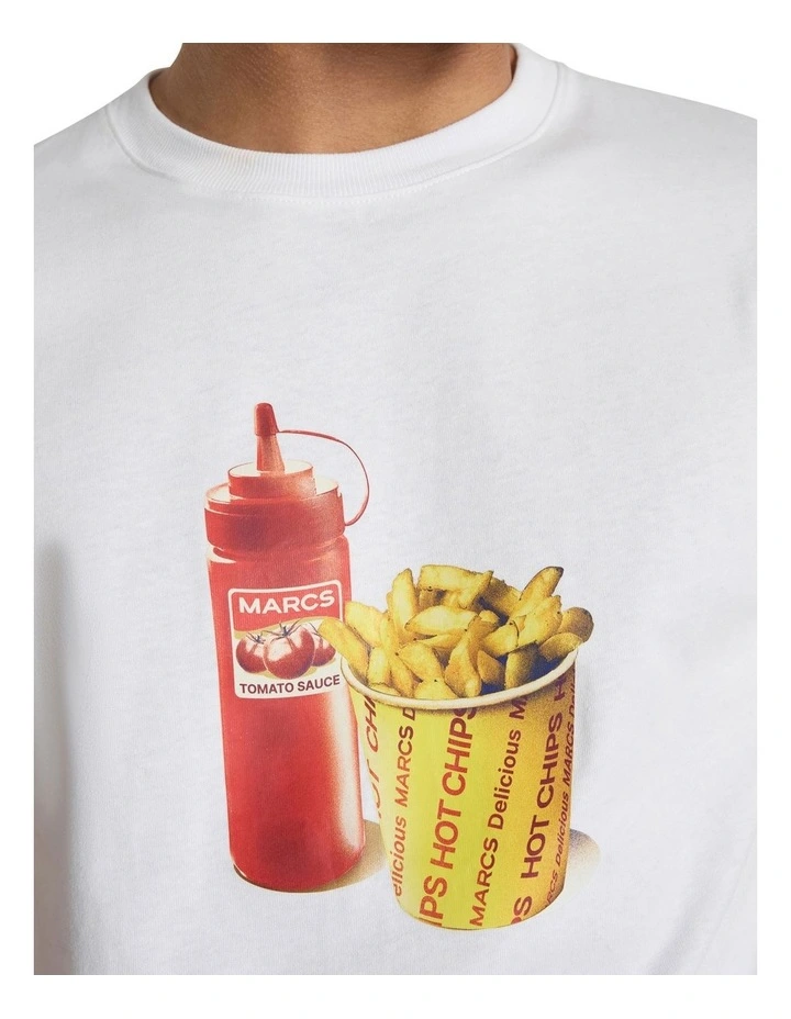 Hot Chip Tee in White image 3