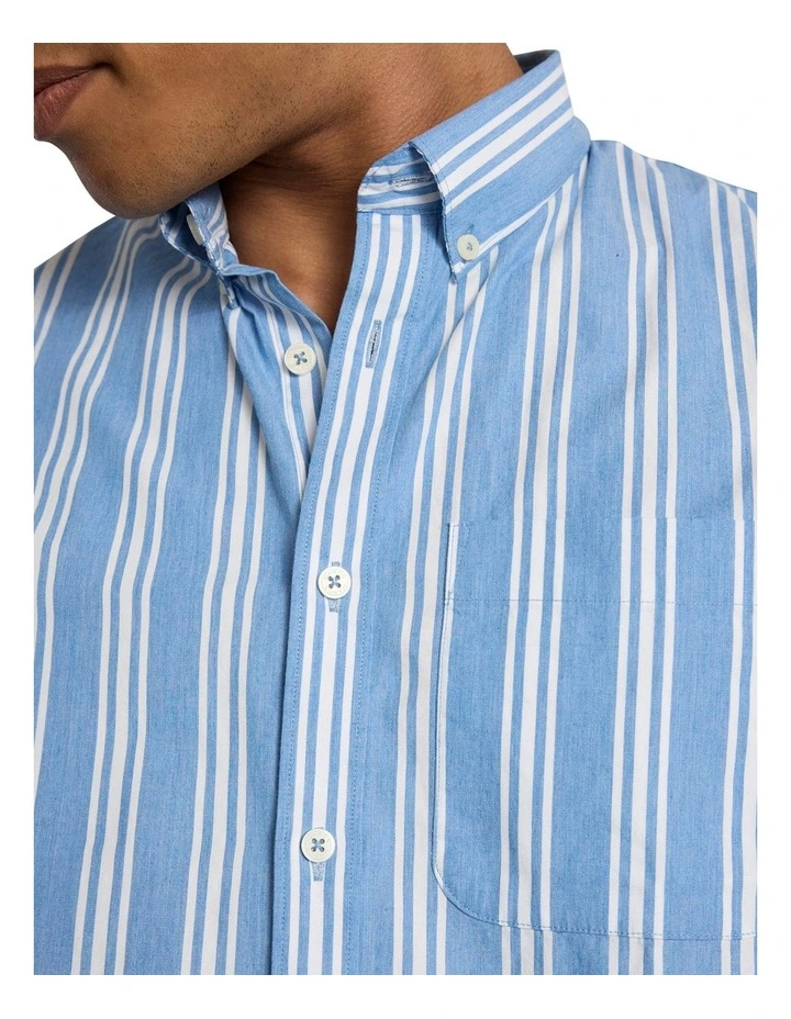 All My Own Stripe Shirt in Light Blue image 3