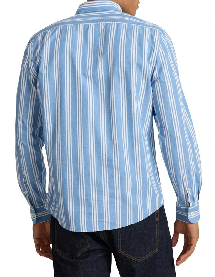 All My Own Stripe Shirt in Light Blue image 5