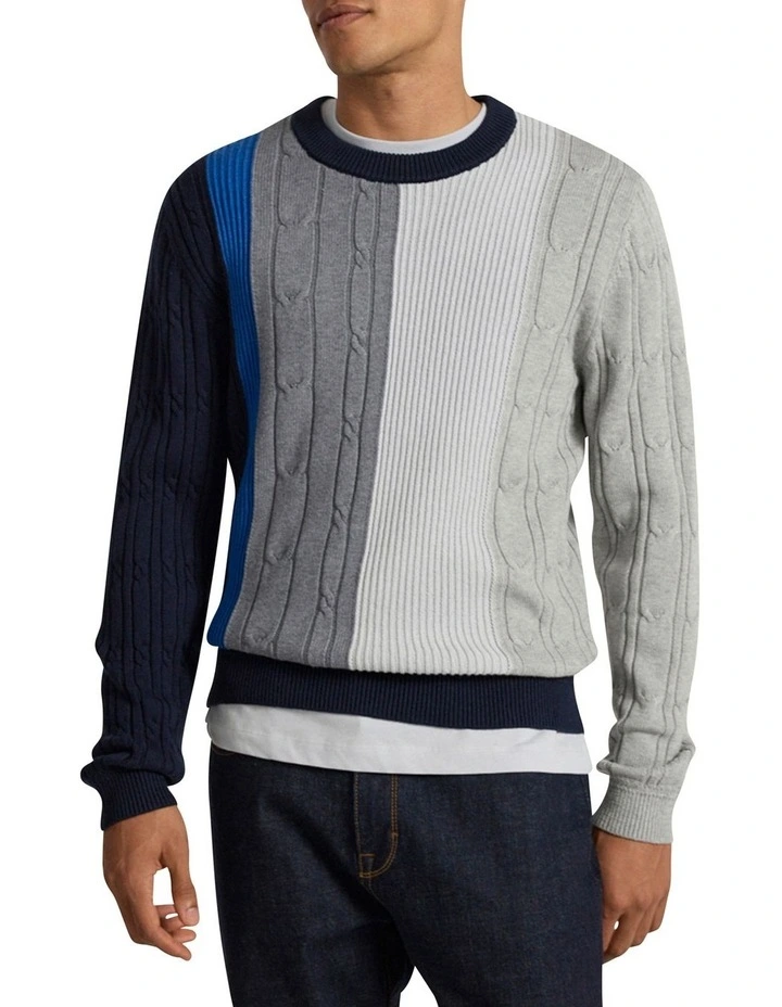 I'm Yours Cable Knit in Navy Multi image 1