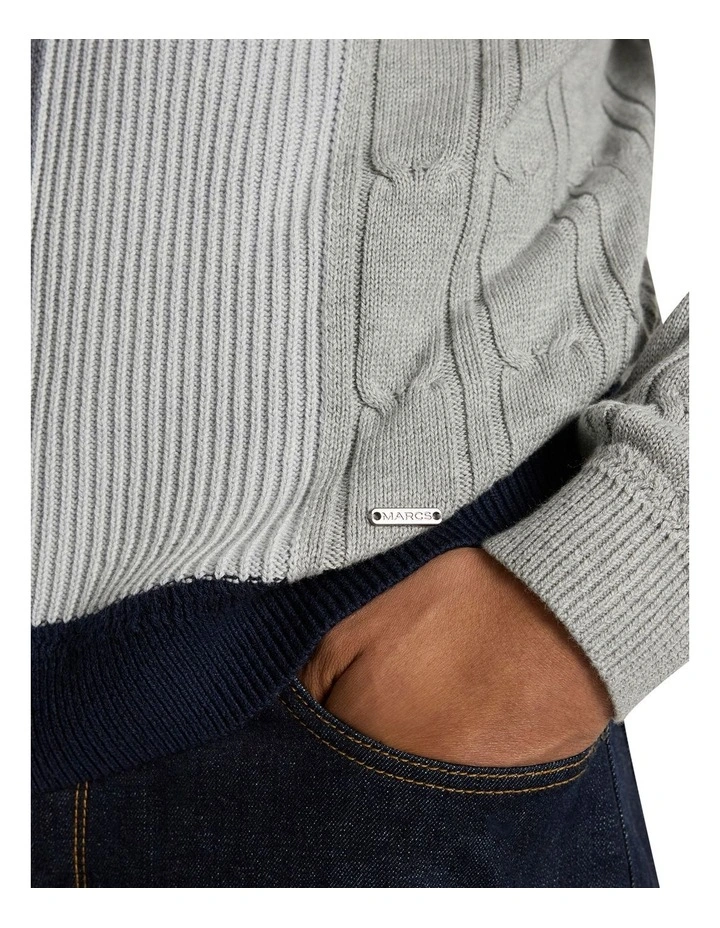 I'm Yours Cable Knit in Navy Multi image 3