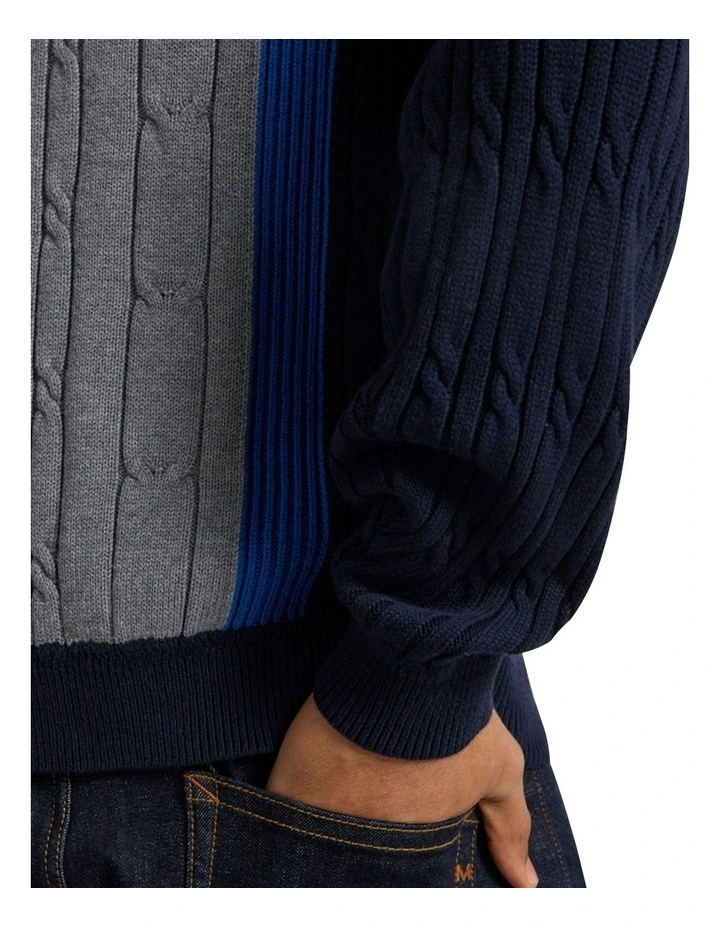 I'm Yours Cable Knit in Navy Multi image 4
