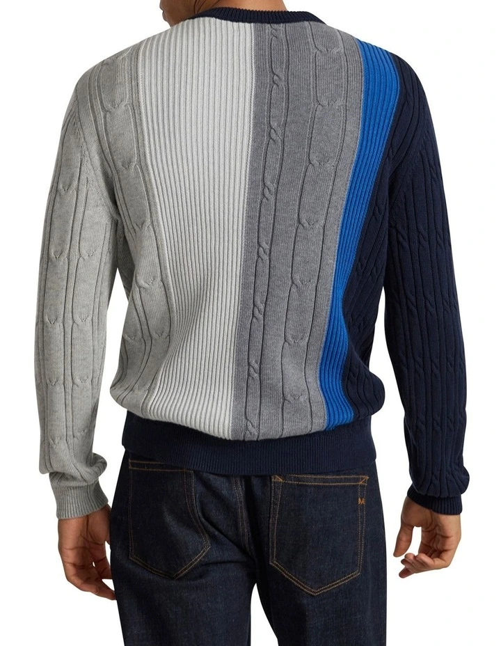 I'm Yours Cable Knit in Navy Multi image 5
