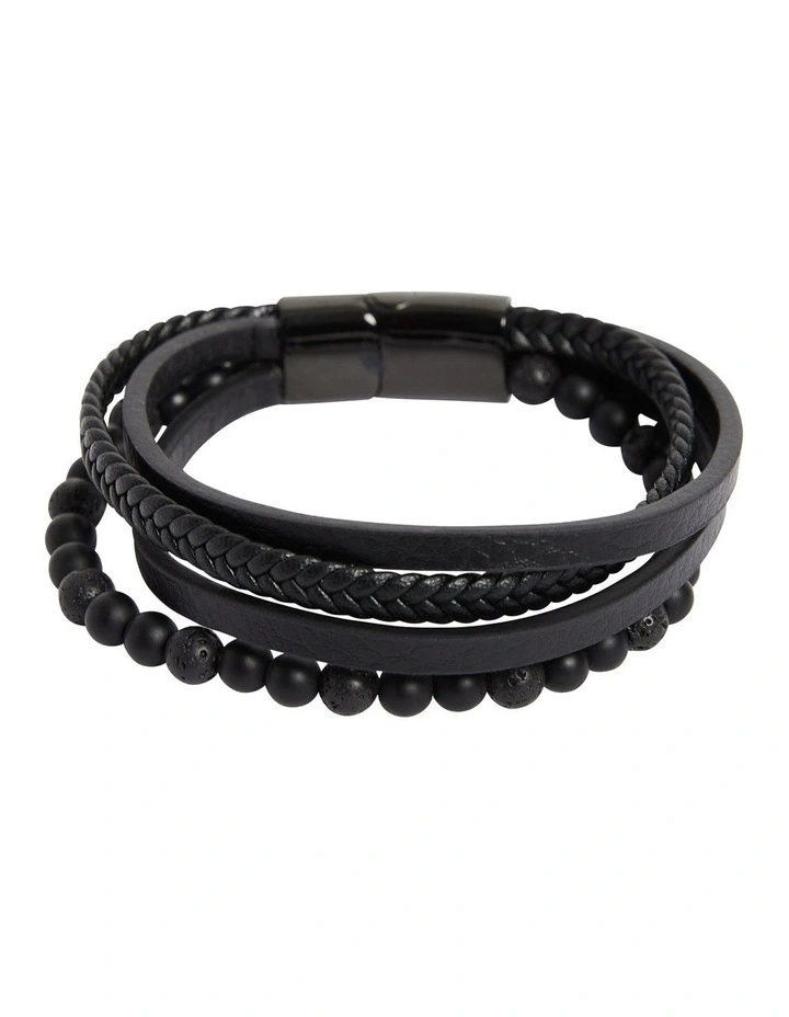 Rope 3 Pack Bracelet in Black image 1