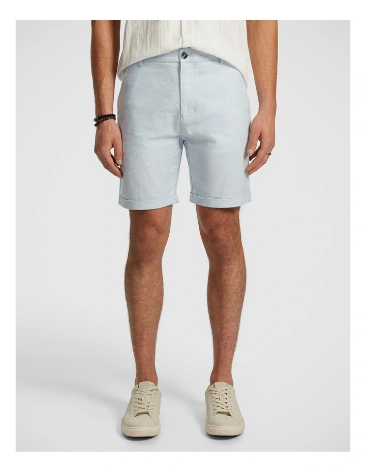 Panama Linen Chino Short in Ice Blue image 1