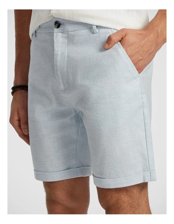 Panama Linen Chino Short in Ice Blue image 3