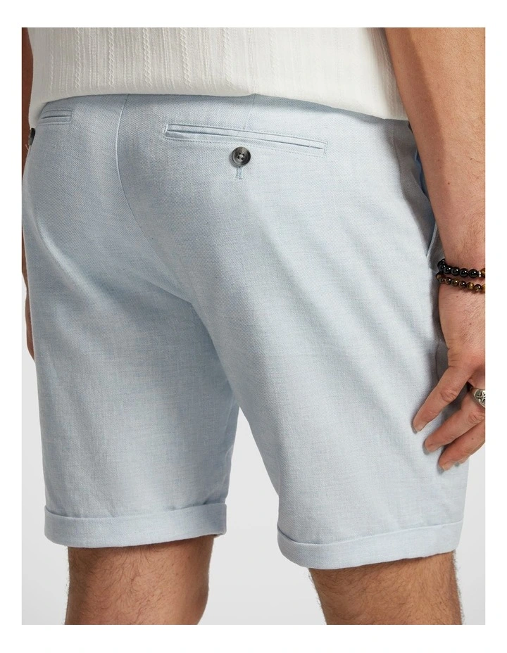 Panama Linen Chino Short in Ice Blue image 4