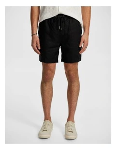 Manta Linen Short in Black