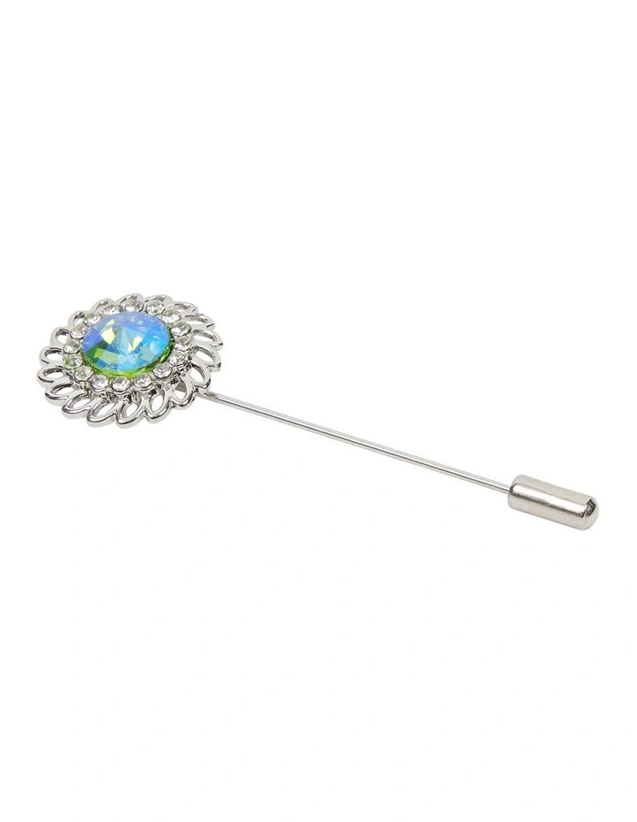 Penzance Gem Lapel Pin in Light Blue image 1
