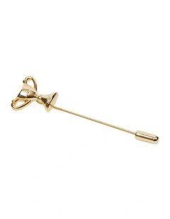 Derby Label Pin in Gold