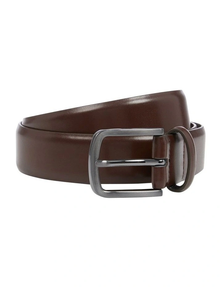 Marc Burnished Belt in Chocolate image 1