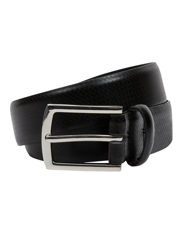 Vegas Textured Belt in Black image 1