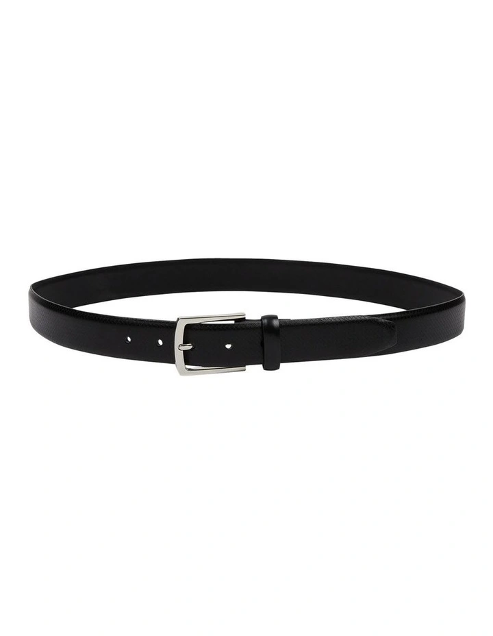 Vegas Textured Belt in Black image 2