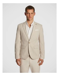 Parma Check Blazer in Natural