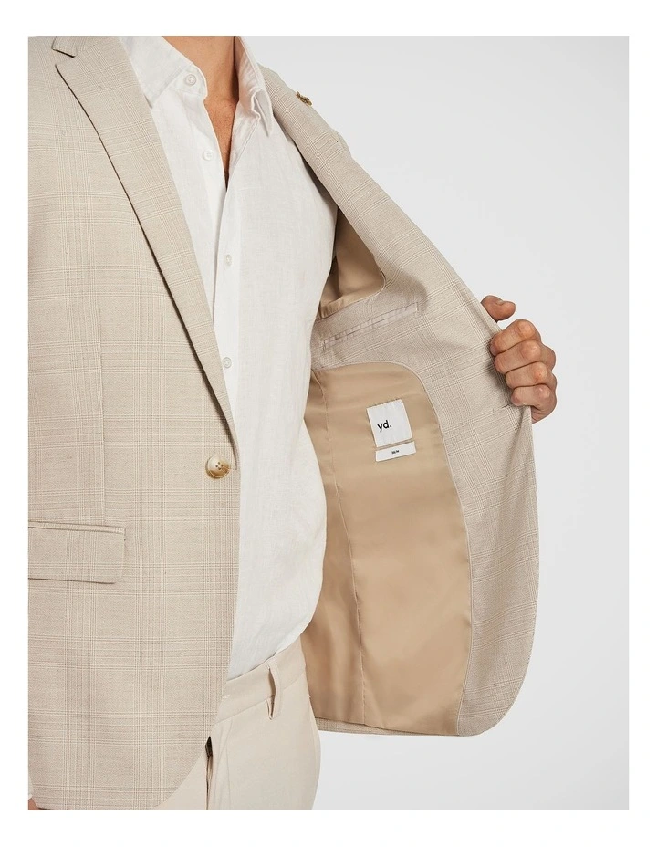 Parma Check Blazer in Natural image 4
