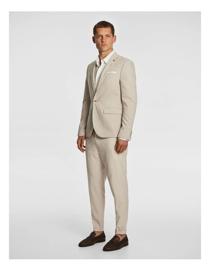 Parma Check Blazer in Natural image 5