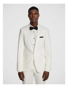 Royale Jacquard Blazer in White