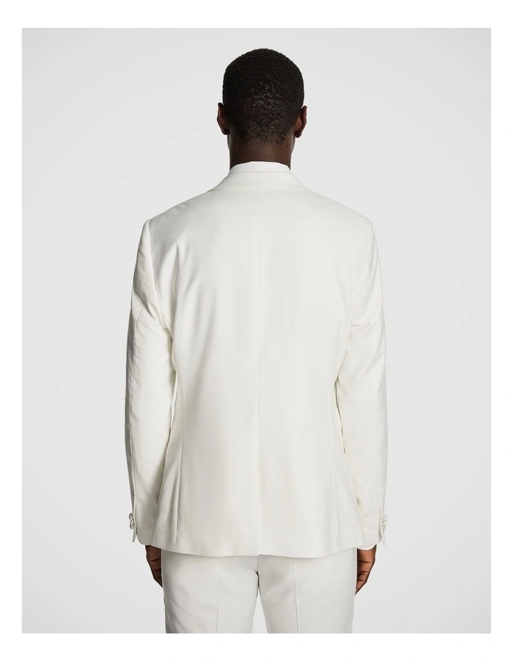 Royale Jacquard Blazer in White image 2