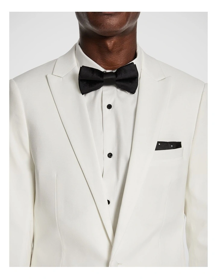 Royale Jacquard Blazer in White image 3