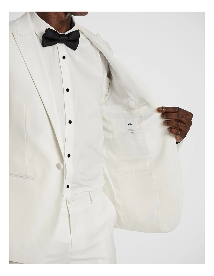 Royale Jacquard Blazer in White image 4