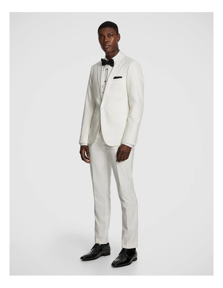 Royale Jacquard Blazer in White image 5