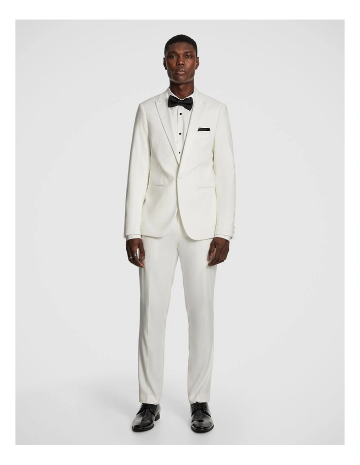 Royale Jacquard Blazer in White image 6