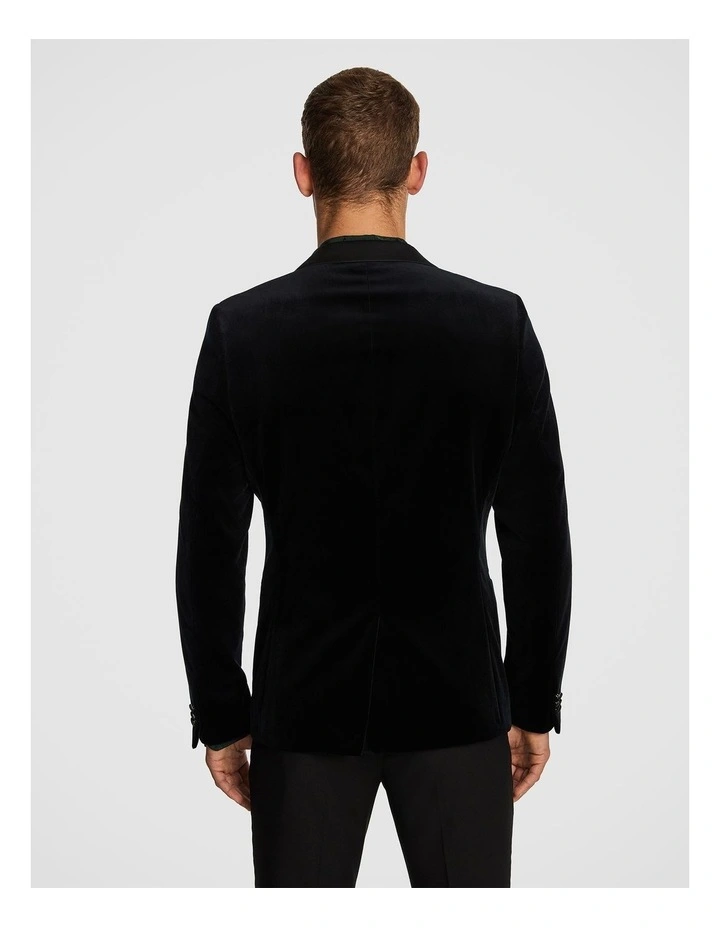 Milan Velvet Blazer in Black image 2