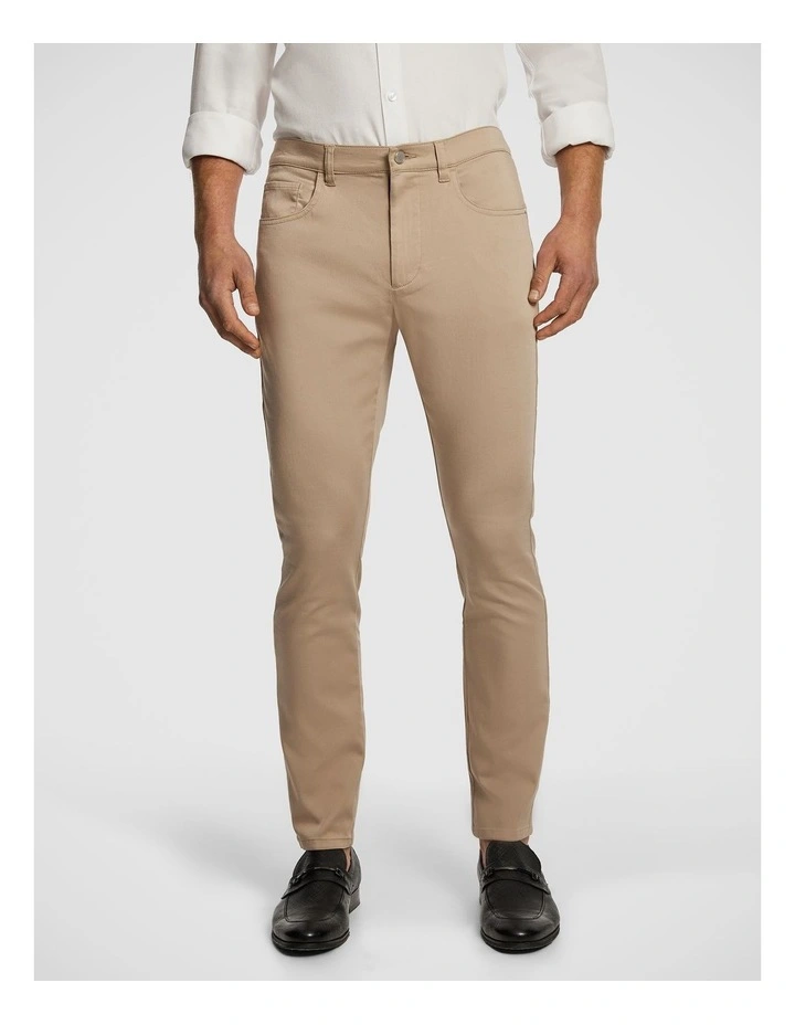 Andrea Skinny Chino in Tan image 1