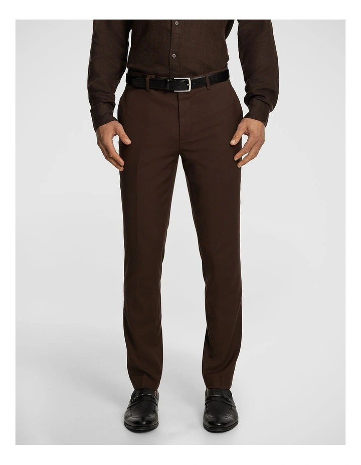 Dimitri Skinny Dress Pant in Chocolate image 1