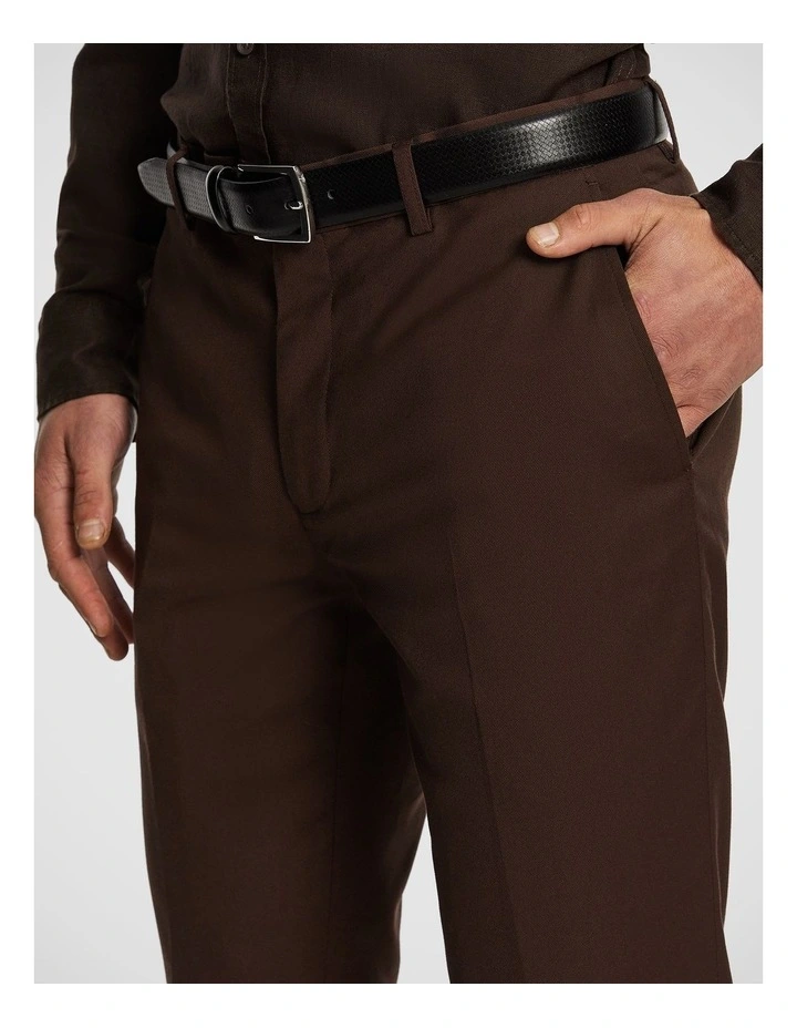 Dimitri Skinny Dress Pant in Chocolate image 3