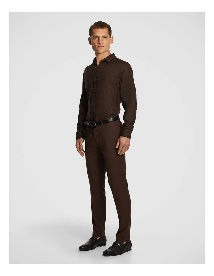 Dimitri Skinny Dress Pant in Chocolate image 4