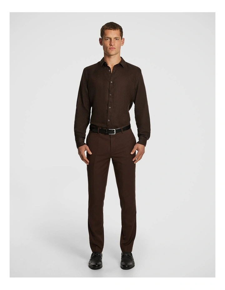 Dimitri Skinny Dress Pant in Chocolate image 5