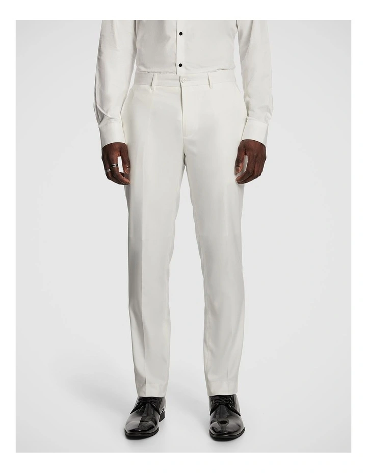Royale Jacquard Dress Pant in White image 1