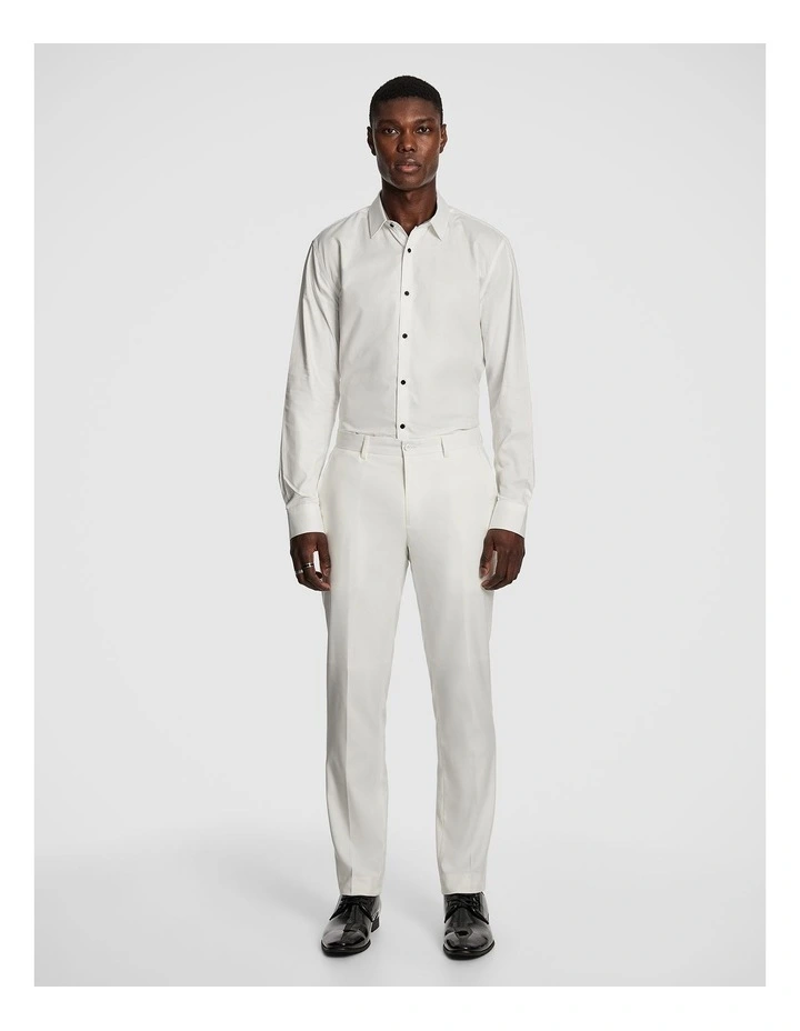 Royale Jacquard Dress Pant in White image 5
