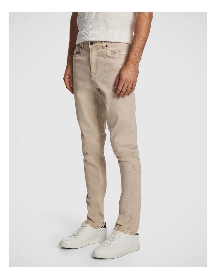 Kai Slim Tapered Jean in Natural image 3