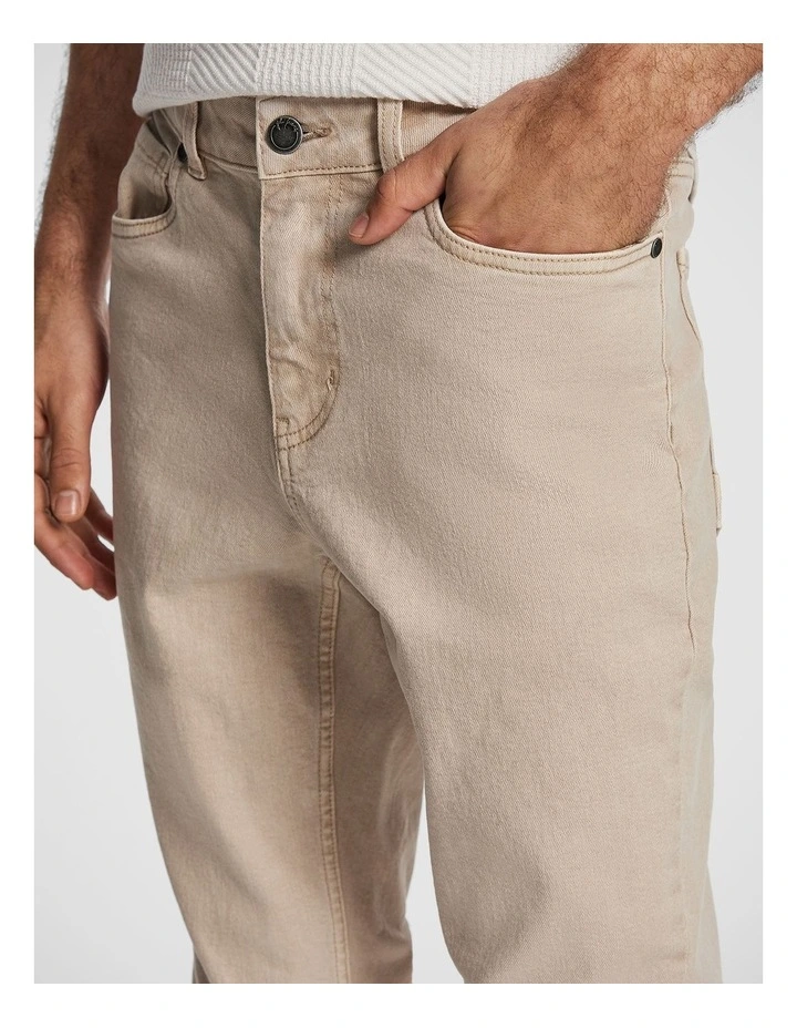 Kai Slim Tapered Jean in Natural image 4