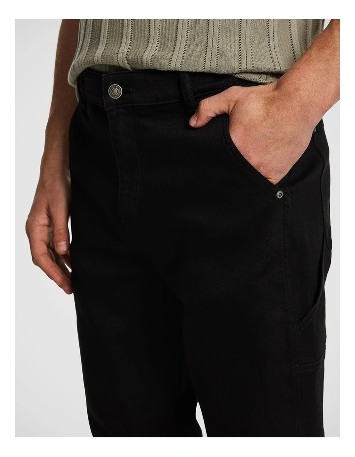 Jack Utility Slim Jean in Black image 3