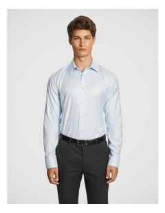 Maximum Two Ply Cotton Premium Slim Dress Shirt in Ice Blue