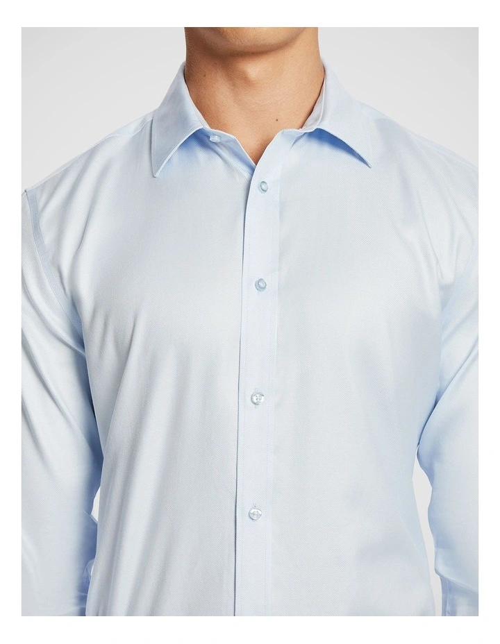 Maximum Two Ply Cotton Premium Slim Dress Shirt in Ice Blue image 3