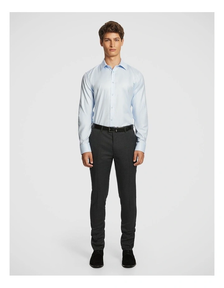 Maximum Two Ply Cotton Premium Slim Dress Shirt in Ice Blue image 5