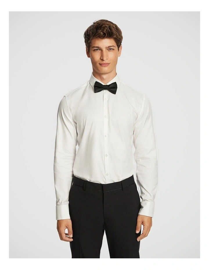Regent Super Stretch Printed Dress Shirt in White image 1